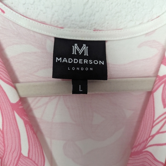 Madderson London Annabel Hydrangea Maxi Dress Large Pink White Maternity - Picture 4 of 7